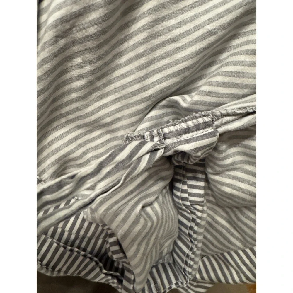 Brooklinen Classic Percale King Cali King Duvet Cover Graphite Stripe